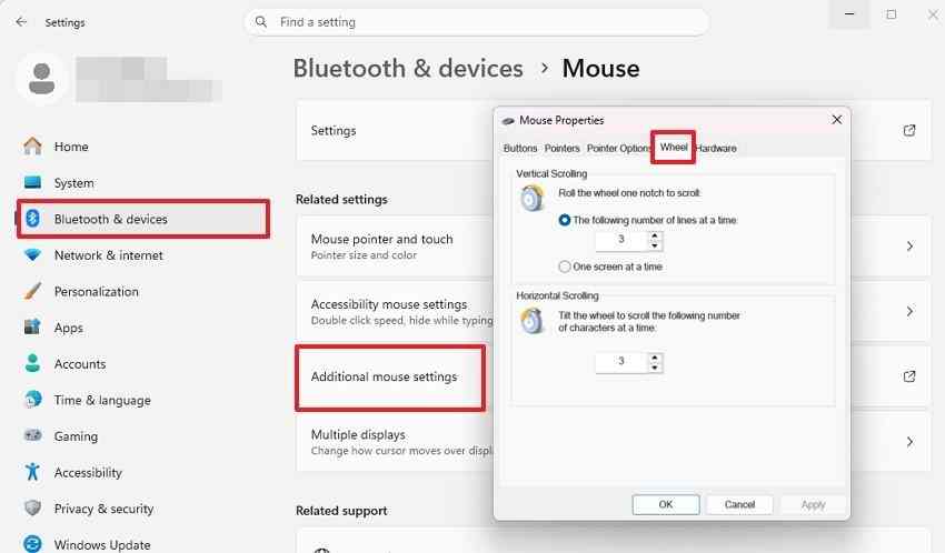 windows 11 mouse properties wheel tab