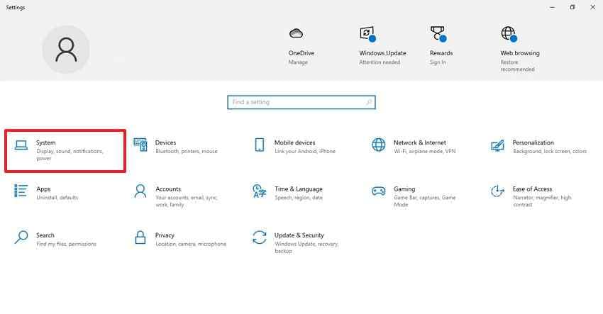 reach windows battery settings