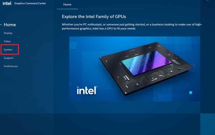 access intel graphics center