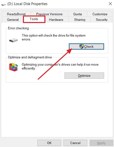 check sd card properties