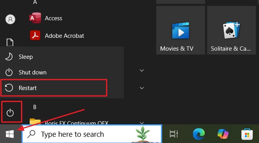 restart desktop device