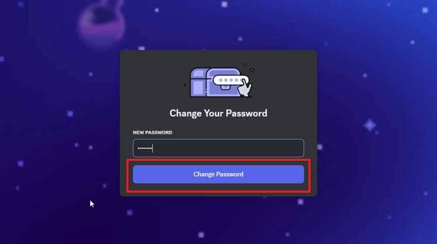 change discord password