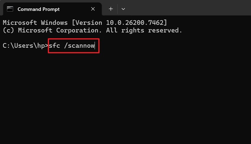 run scan command to repair files