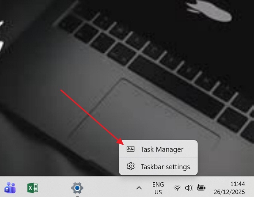 access the task manager