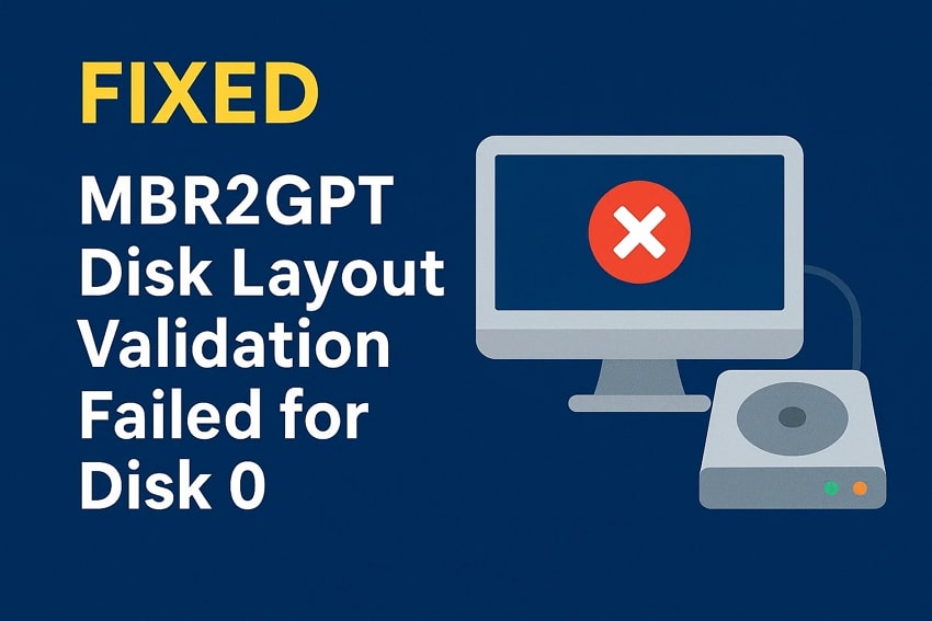fixing disk layout validation error