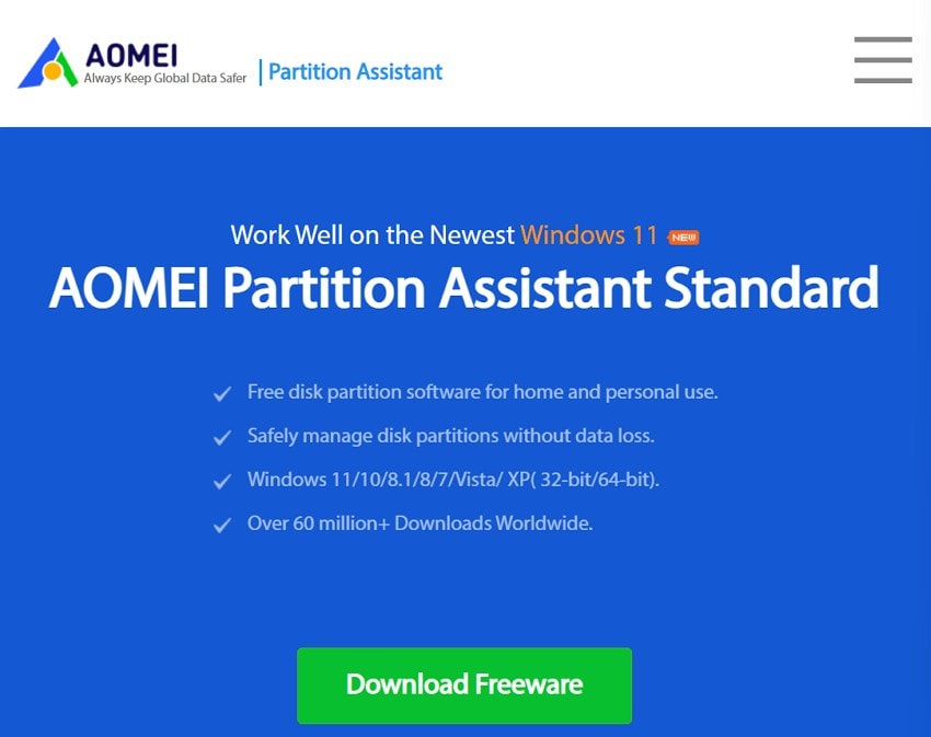 aomei partition assistant standard