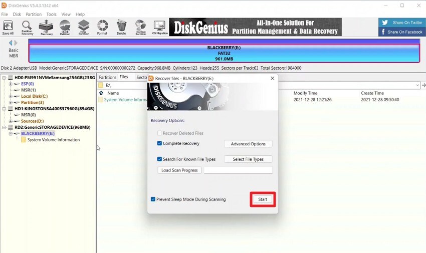 press start to begin