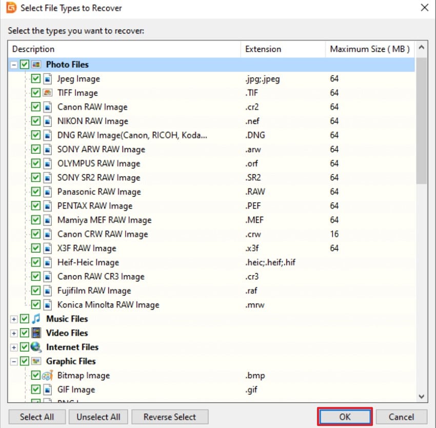 hit the ok button after preview
