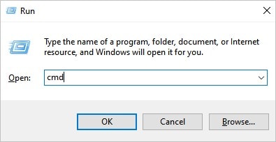 running command prompt using windows run
