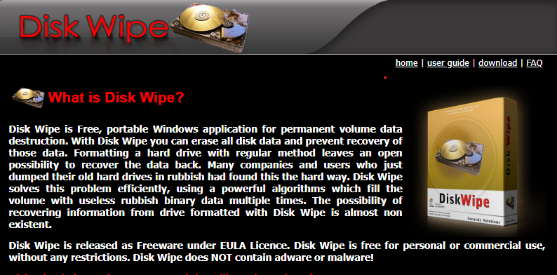 diskwipe untuk hard drive wiping