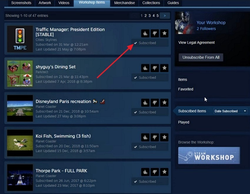 unsubscribe the conflicting mods