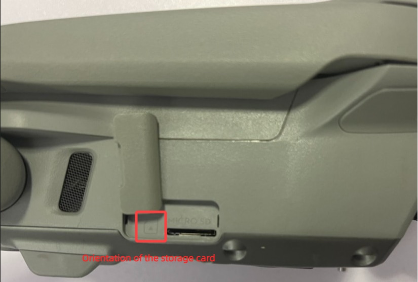 correct microsd card installation orientation in a dji drone