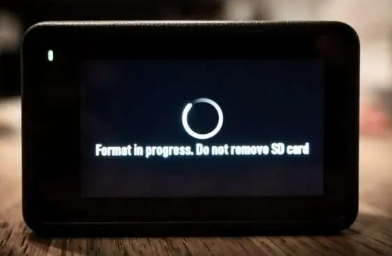 dji osmo action formatting progress 