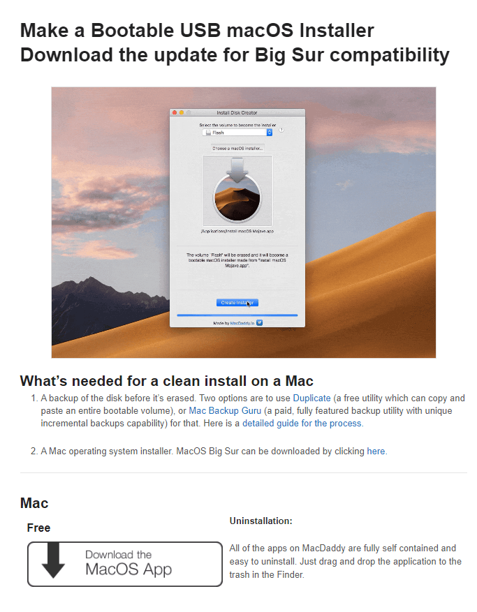 samarbejde spørge oversøisk How to Use Install Disk Creator to Create a Bootable USB on macOS
