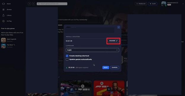 choose manage option