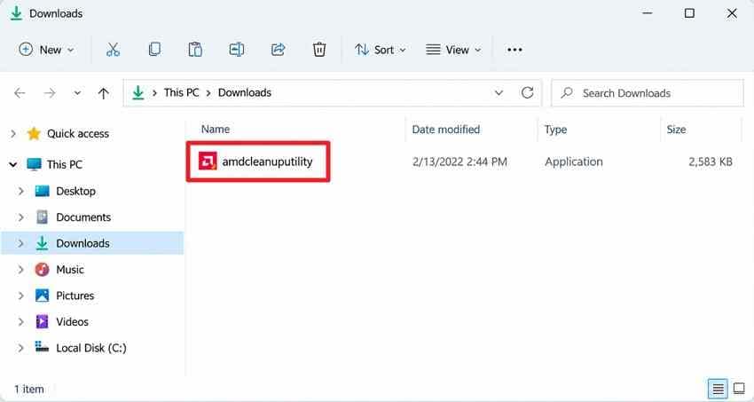 run amd cleanup utility