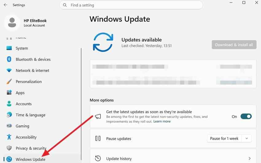 check windows update for current fixes
