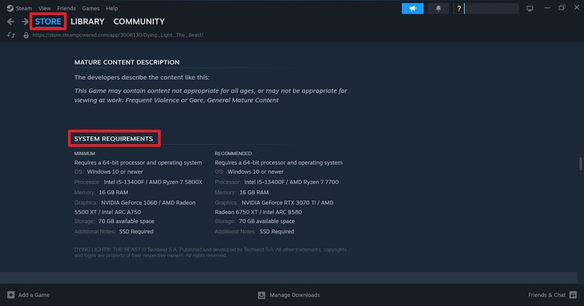 check game requirements steam