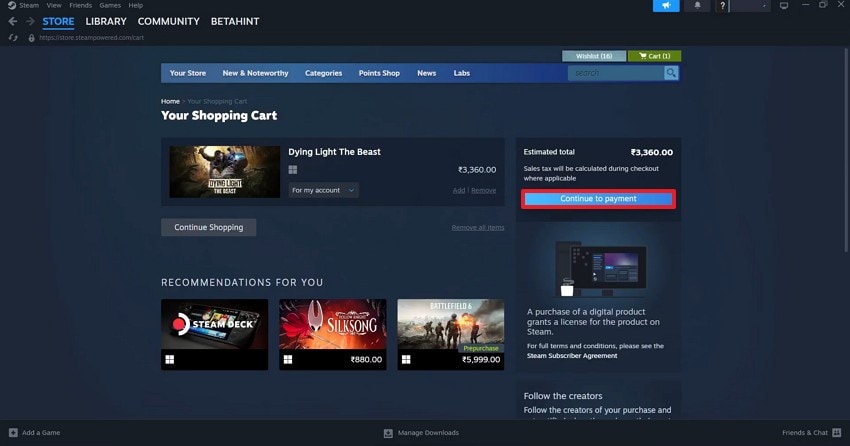 pay for the game