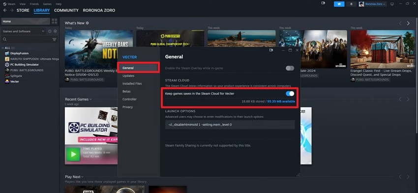 keep game saves in steam cloud