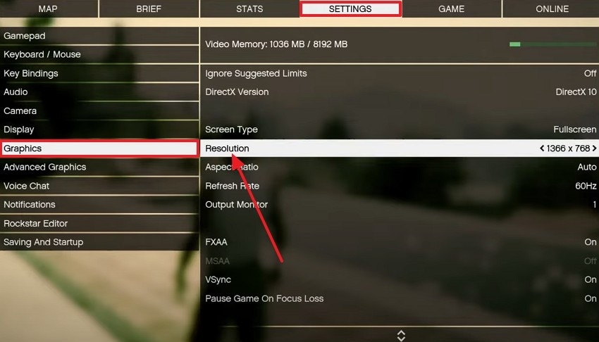select low graphics settings