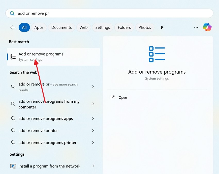 add or remove programs windows
