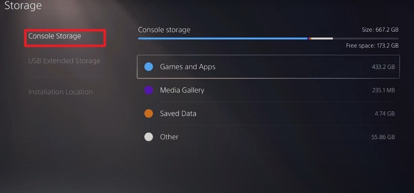 enter console settings