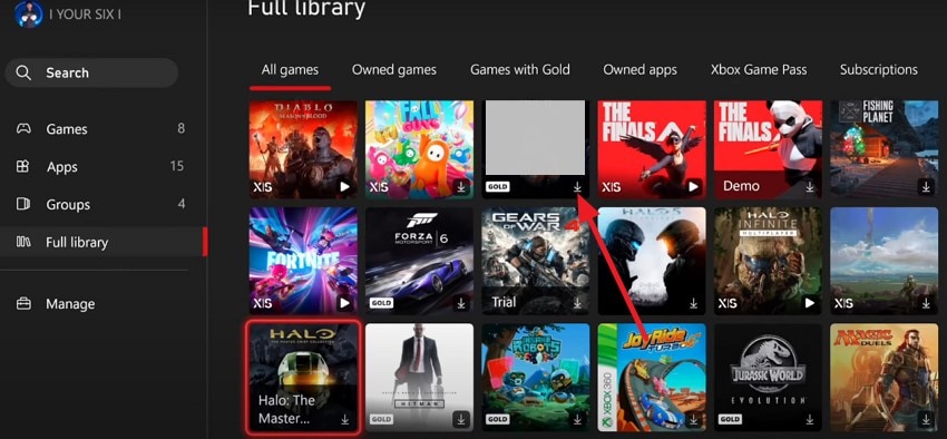 find and download the game xbox