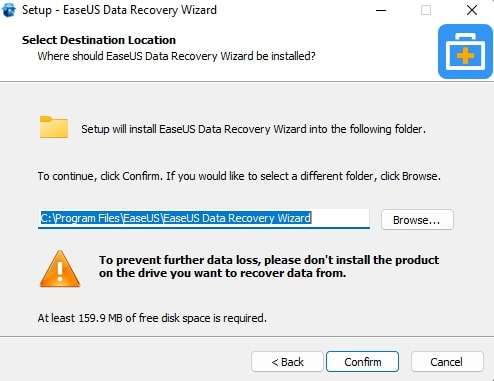 install easeus data recovery wizard