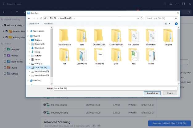 recovering bitlocker drive files in easeus 