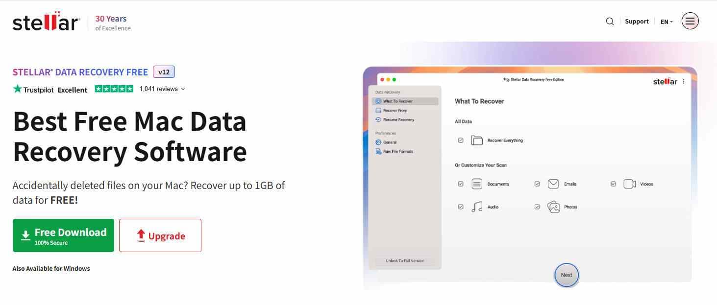 stellar data recovery free for mac