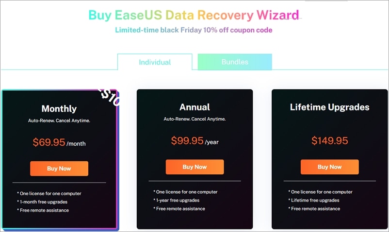 easeus data recovery wizard pro price