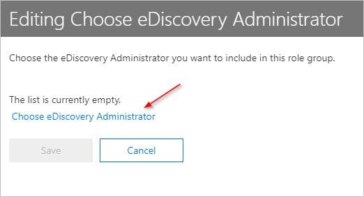 access ediscovery administrator settings