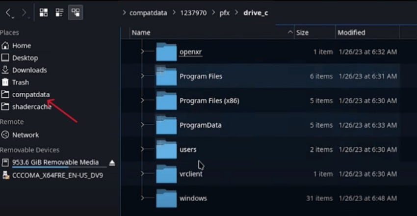 access game data in steam deck