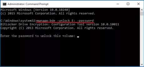 use command prompt to unlock bitlocker 2