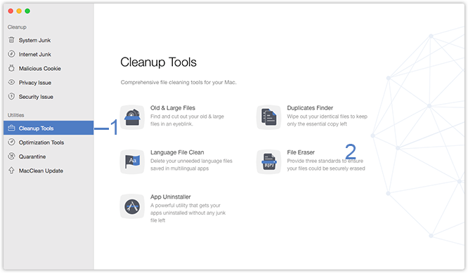 wipe the disk with macclean
