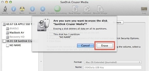 erase usb drive on mac
