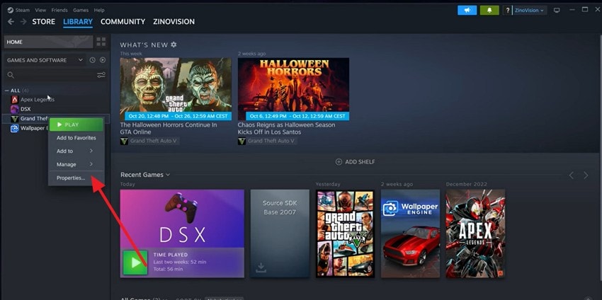 choose properties to proceed