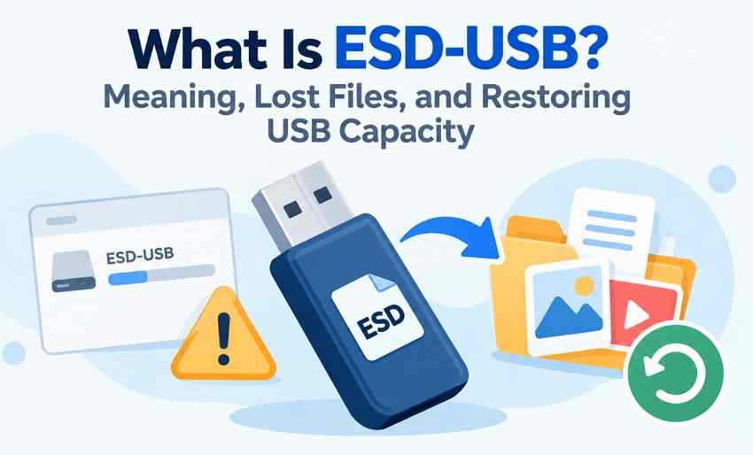 What Is ESD-USB? Meaning, Lost Files, and Restoring USB Capacity