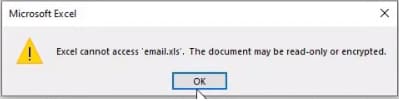 excel cannot access read-only document