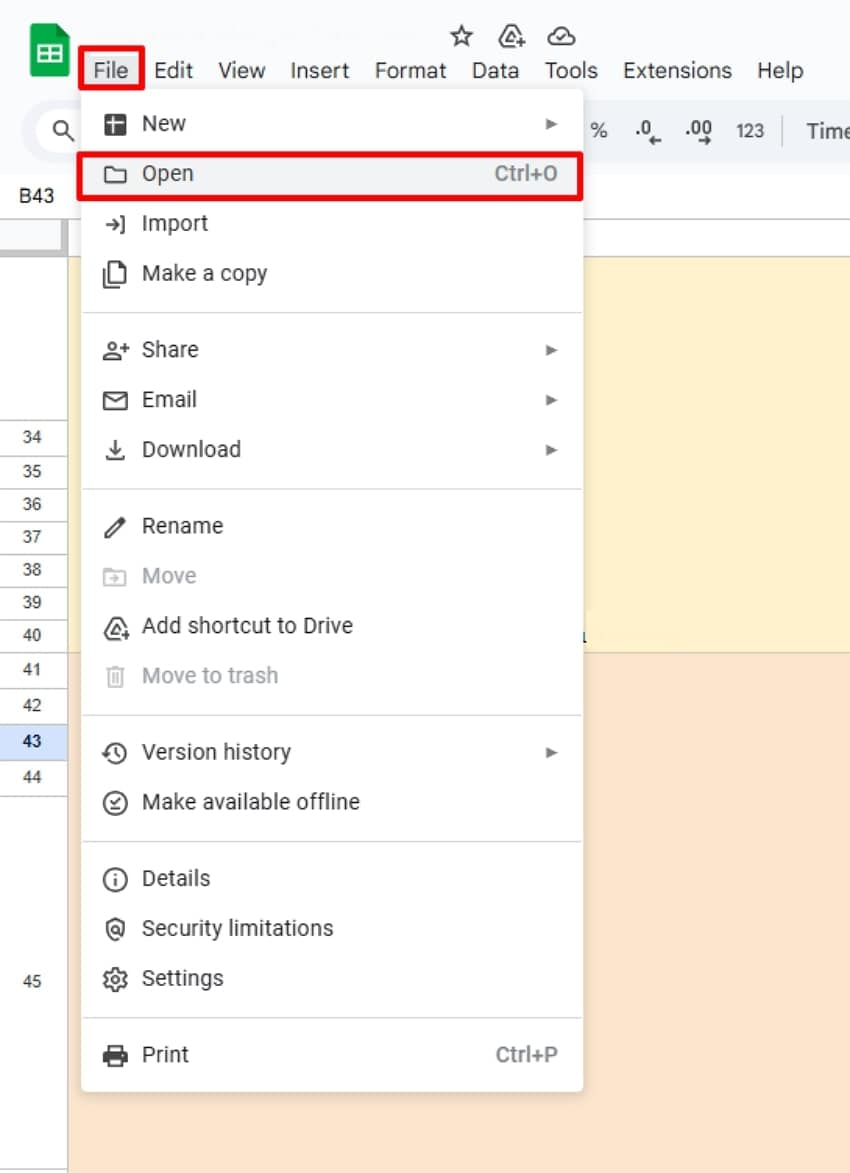 fix choose open option