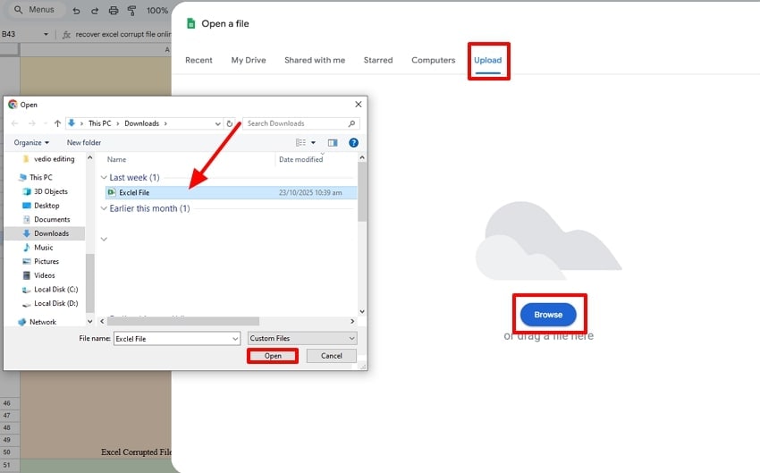 hit the browse button