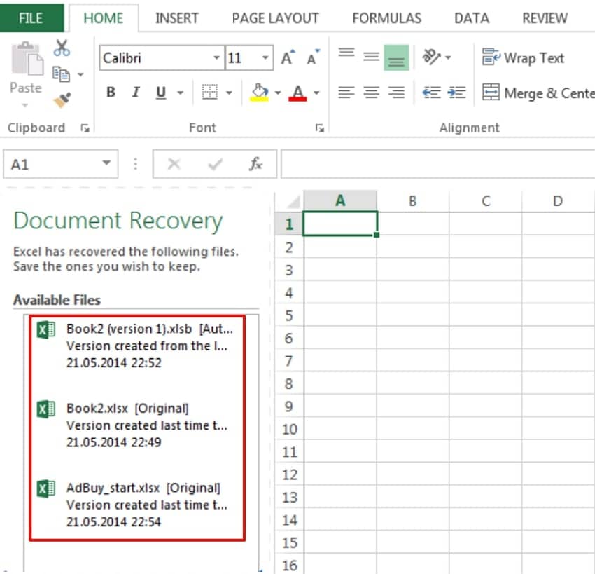 fix select desired lost file