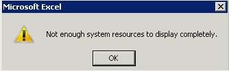 Error en Excel: «No hay suficientes recursos del sistema para mostrar completamente» [Fixed]