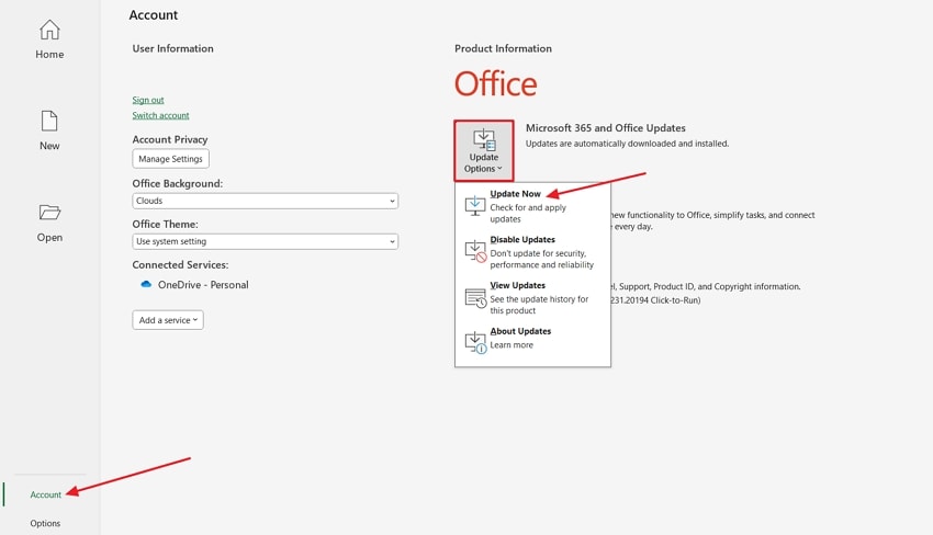 update ms office suite