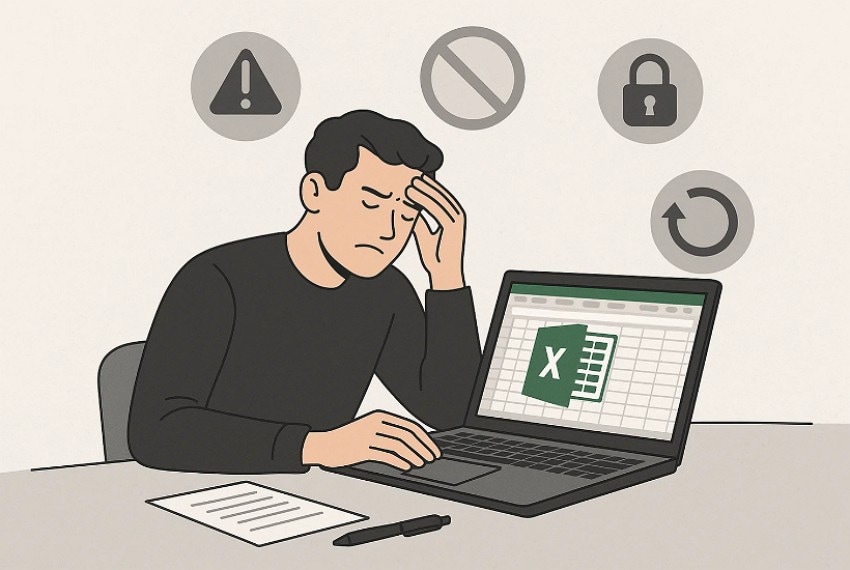 common causes of excel not save