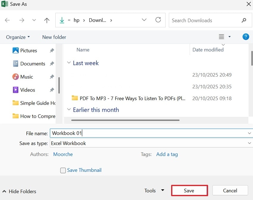 save with change name