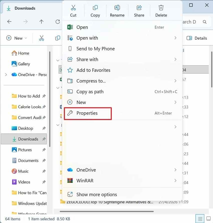 check folder properties for workbook backups 