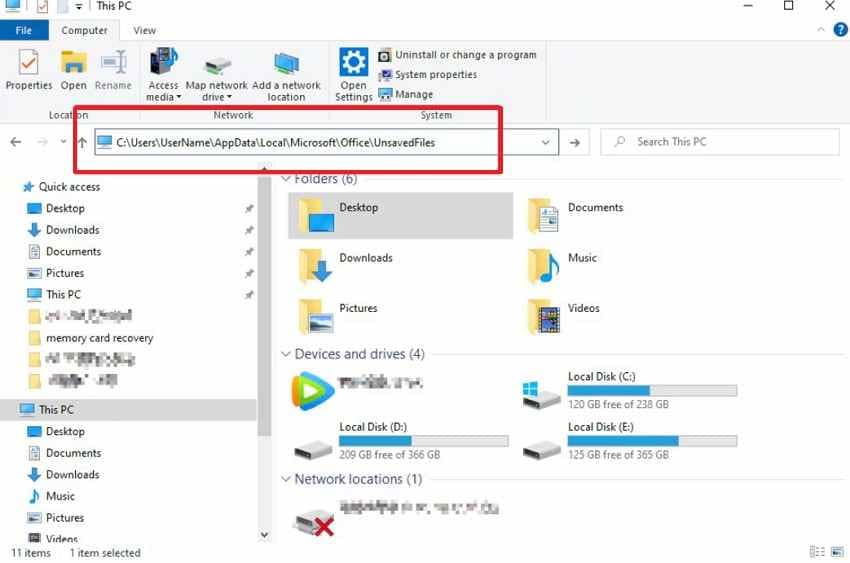 check saved autorecover workbook files 
