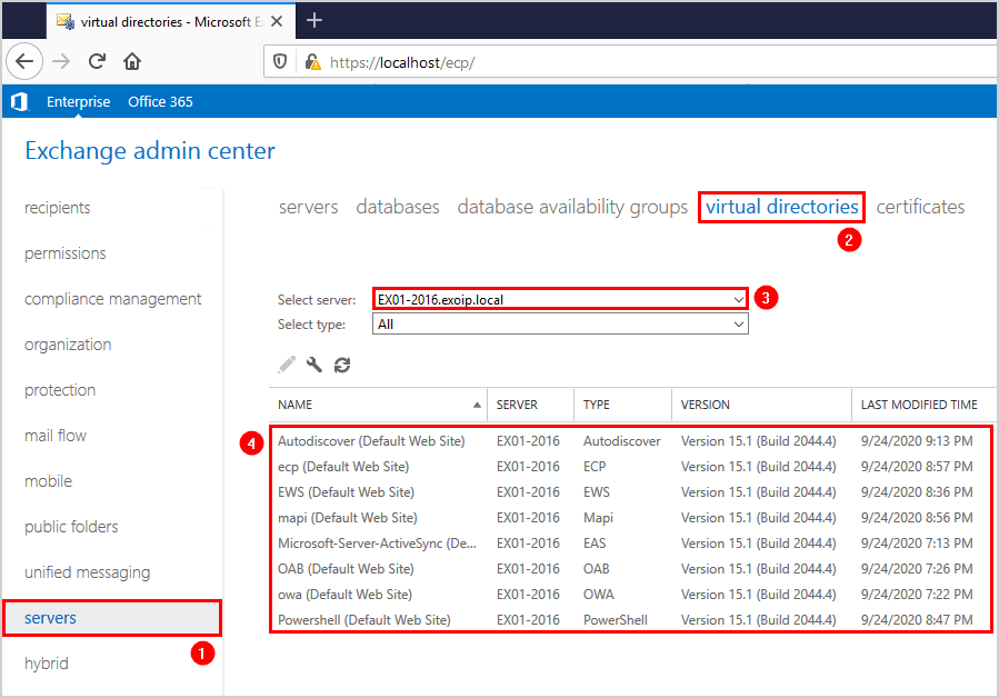 configure virtual directory 